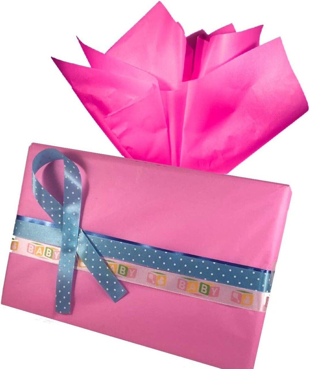 Gift Wrapping Tissue Paper - Gift Tissue Paper for Birthdays, DIY Crafts, & Christmas - 500 Sheets Bulk Tissue Paper for Gift Bags - Lightweight & Easy to Shape - Pink (15 X 20 Inches)